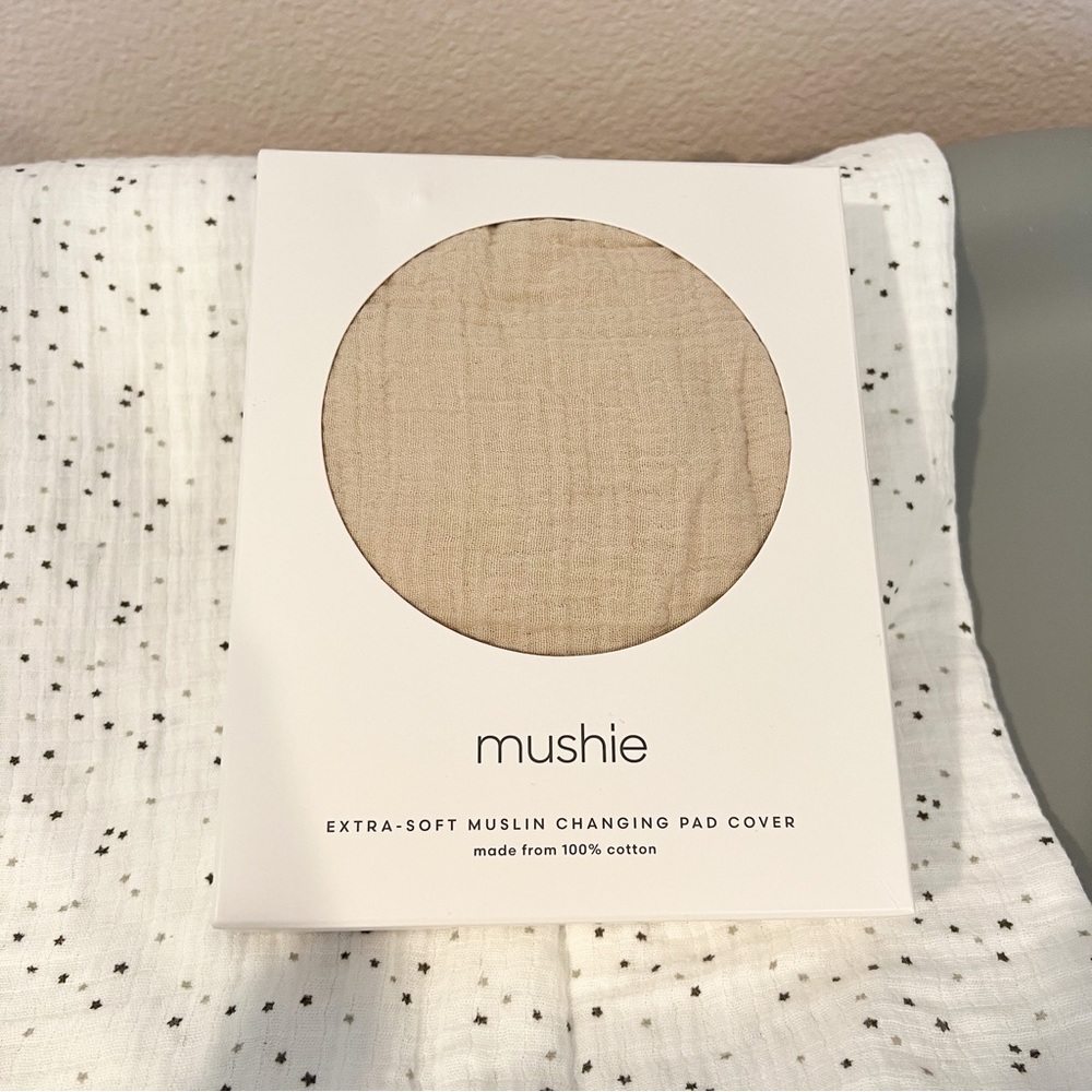 NWT Mushie Changing Pad Cover